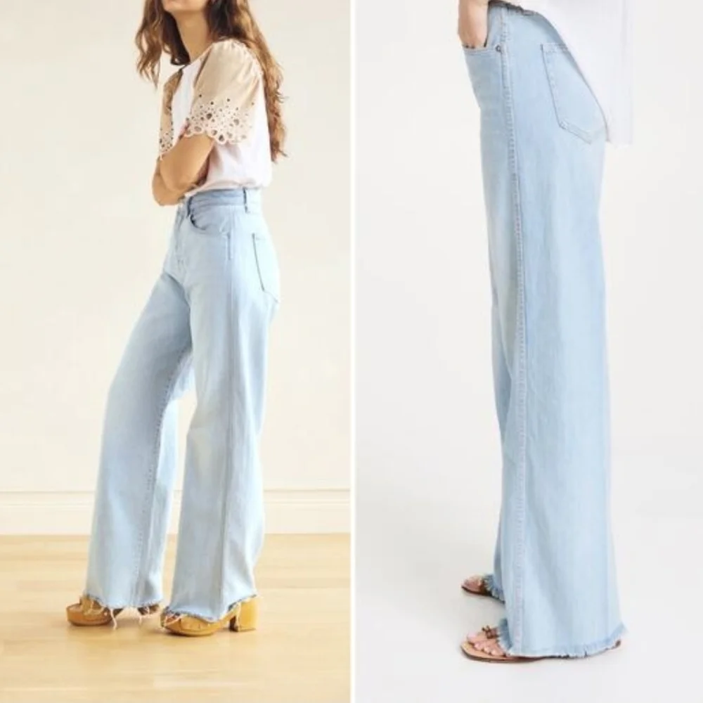 Veronica Beard 100% Cotton  Taylor Relaxed Wide-Leg High-Rise Size 28" - Picture 4 of 16